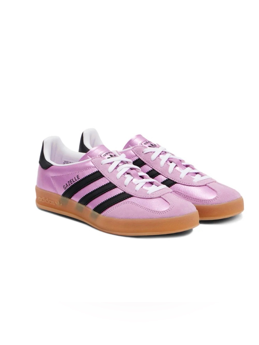 adidas Gazelle Metallic Pink with Black Stripes 1605999